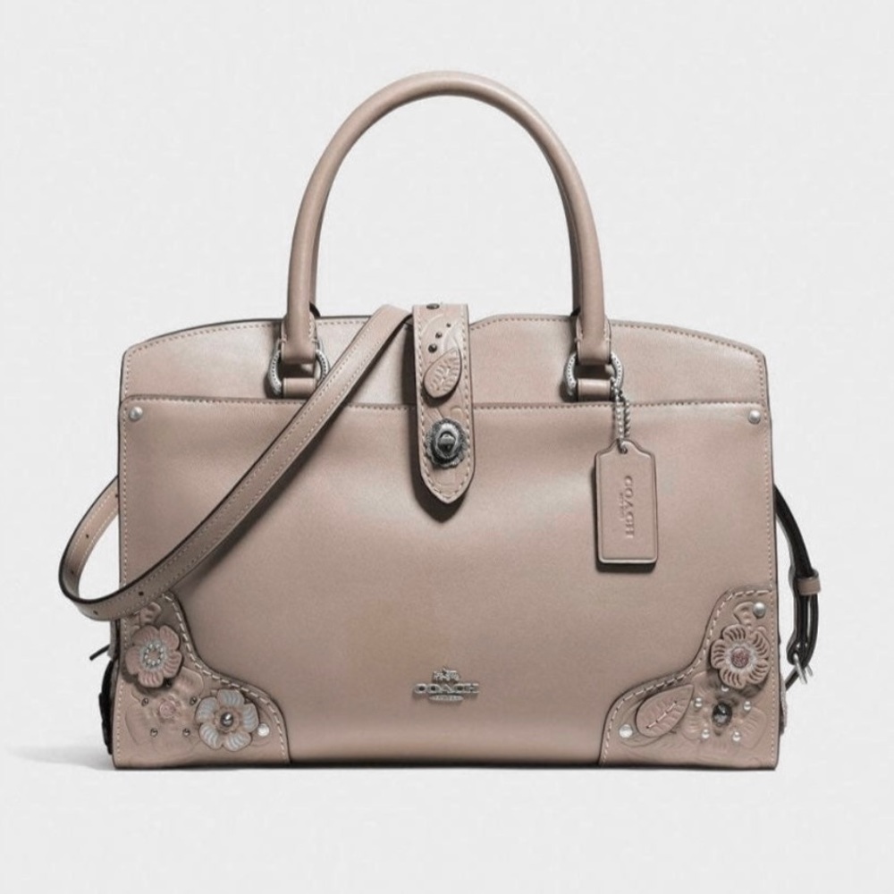 Limited edition Coach 12030 Mercer Satchel 30 with Tea Rose and Tooling …